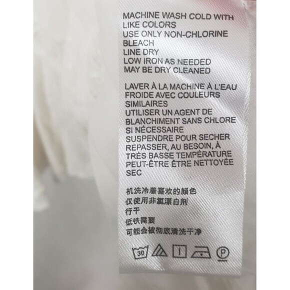 Free People Ivory White Dress 12 Lace Swiss Dot Boho Festival Prairie Cottage - Picture 6 of 6